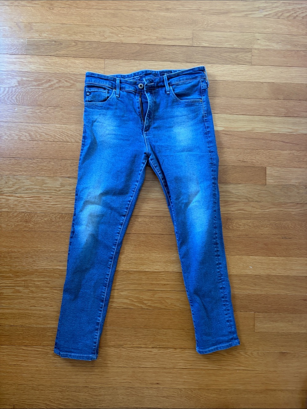 AG Adriano Goldschmied Farrah Skinny Ankle Jeans in Mid Blue